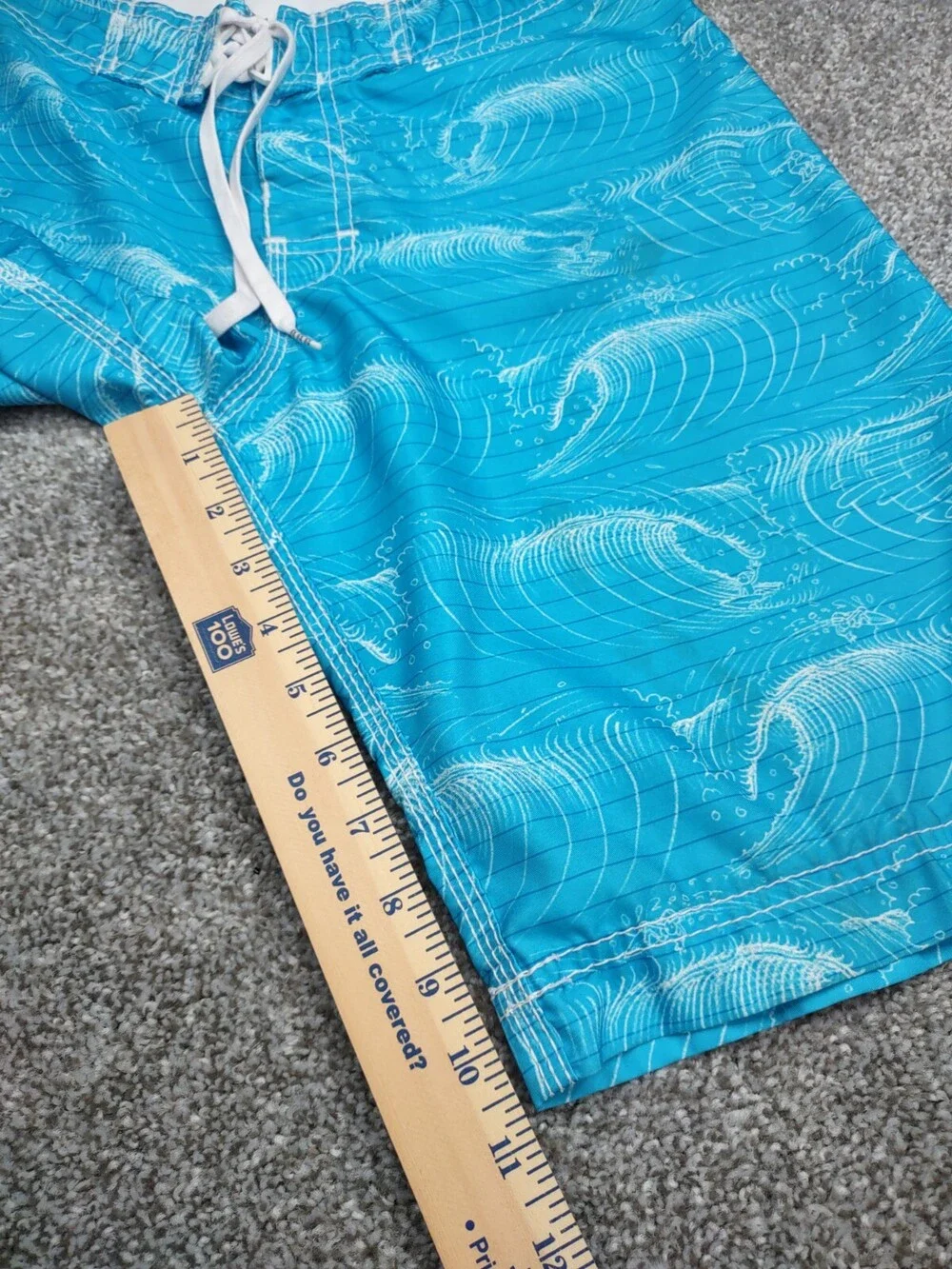 Billabong Boardshorts Men 29 Blue Ocean Wave Beer Stained Beach Volleyball Pong